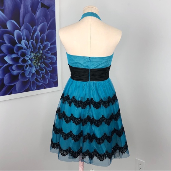 B. Smart Halter Tulle Party Prom Dress - Picture 3 of 7
